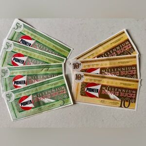 2/$10* Pioneer Gas Station 5c 10c Millennium Bonus Bucks Coupons Y2K Year 2000